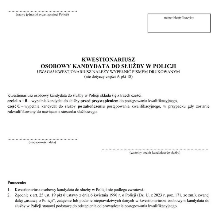 Praktyczny przewodnik: jak skutecznie wypełnić kwestionariusz do policji