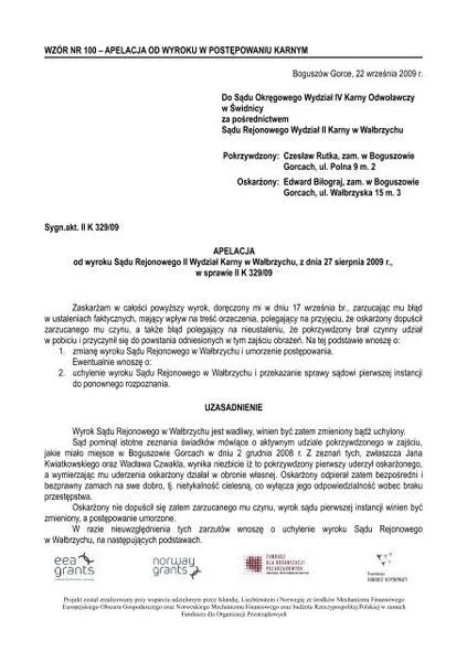 Apelacja od wyroku alimentacyjnego