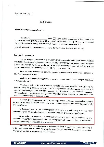 Dokumenty do wniosku o grzywnę