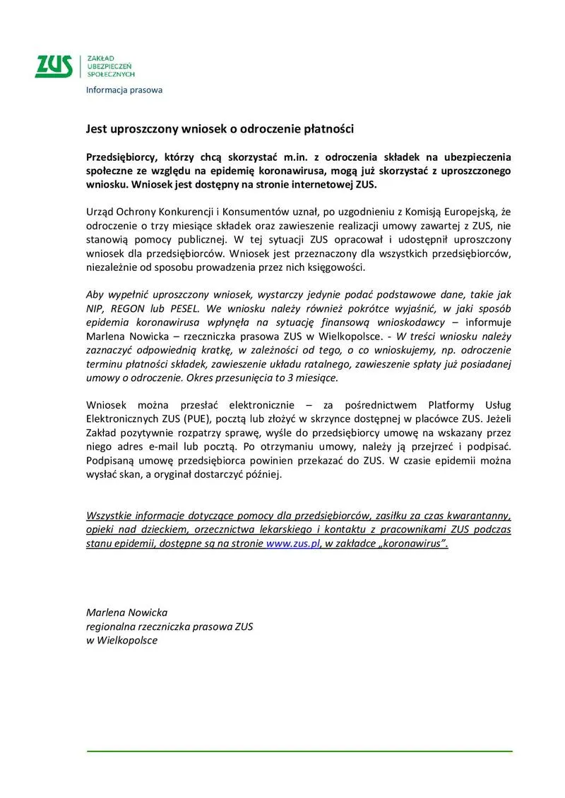 Dokumenty do wniosku o odroczenie