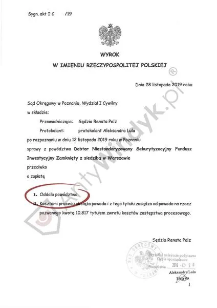 Elementy sentencji wyroku