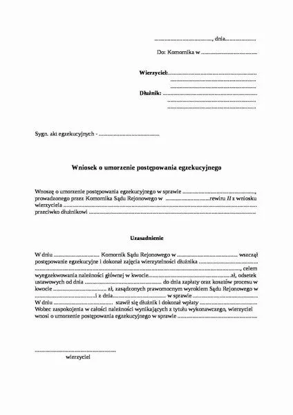 Jak napisać wniosek o umorzenie