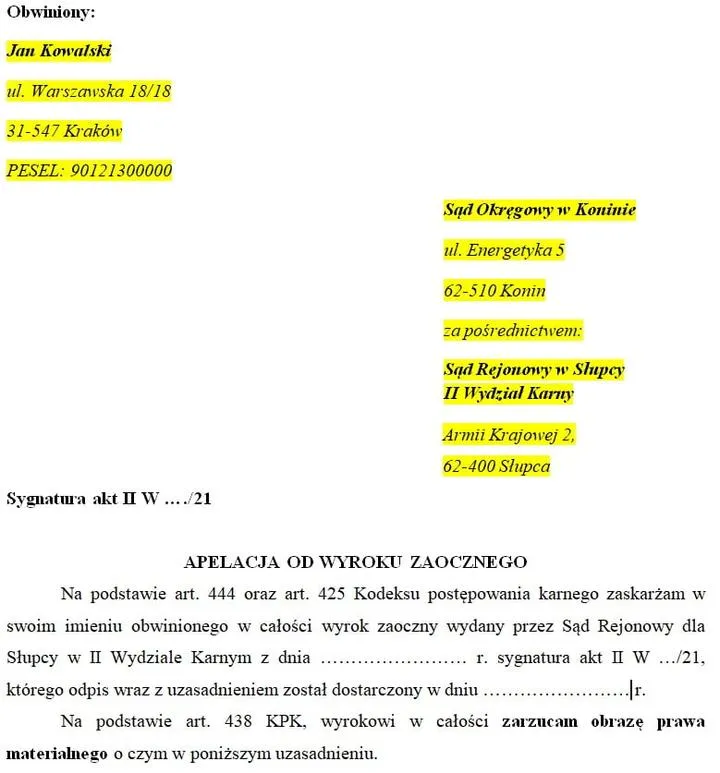 Jak złożyć kasację krok po kroku