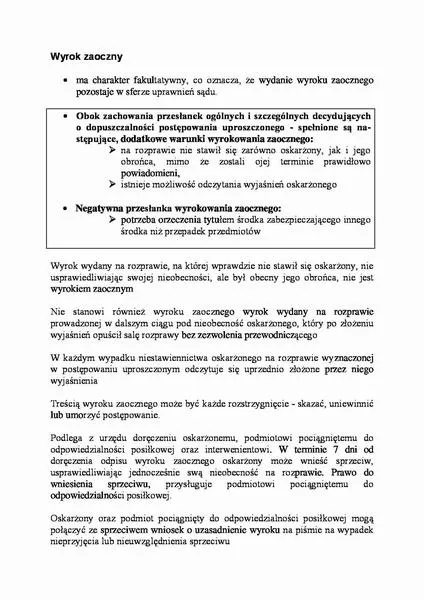 Konsekwencje wyroku