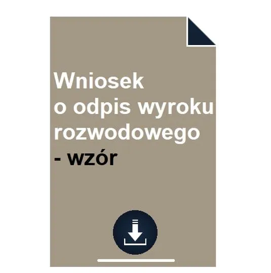 Odpis wyroku sądowego