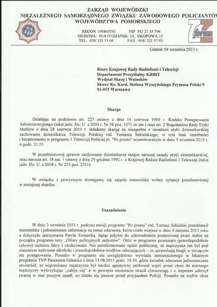 Skarga na policję