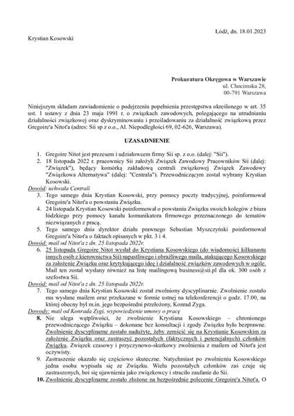 Składanie zawiadomienia na Policję