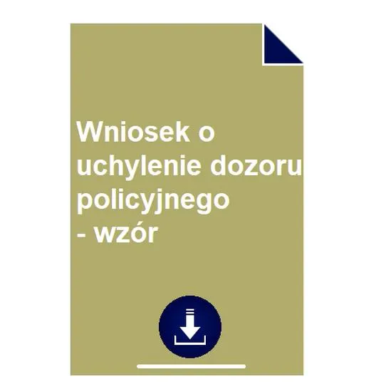 Skutki dozoru policyjnego