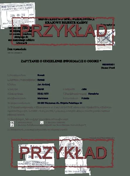 Status osoby w Krajowym Rejestrze