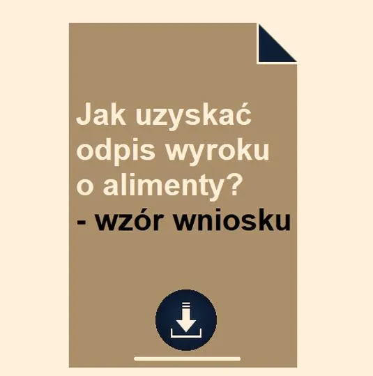 Uprawomocnienie wyroku alimentacyjnego