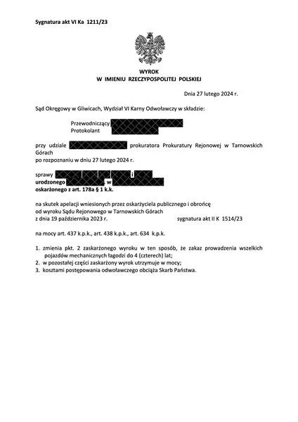 Wymogi formalne apelacji