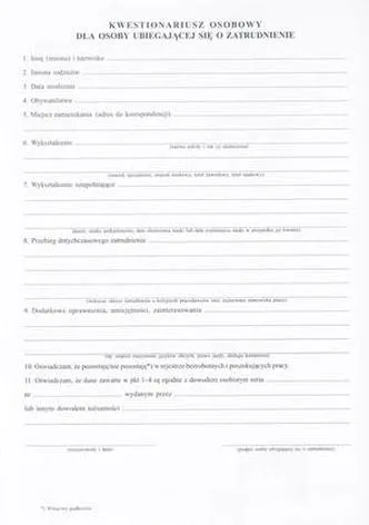 Wypełnienie kwestionariusza krok po kroku