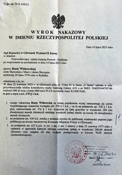 Wyrok sądu o zapłatę