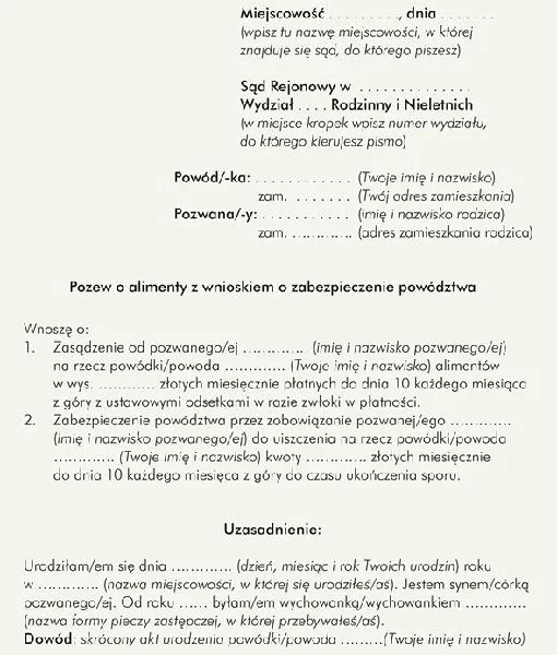 Zmiana wysokości alimentów